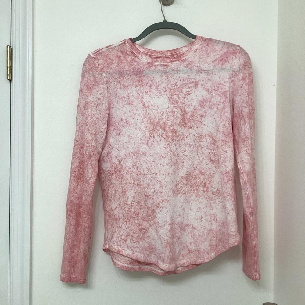 Lululemon - Love Long Sleeve Pink Tie Dye Shirt - Size 6